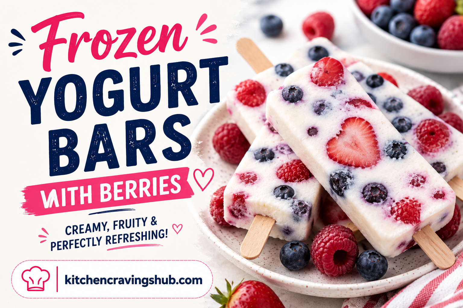 Frozen Yogurt Bars with Berries