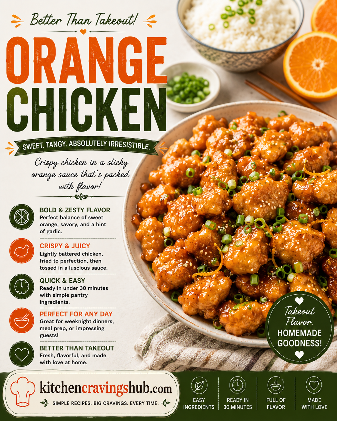 Orange Chicken 🍊🍗 The Ultimate Homemade Recipe You Will Crave Forever