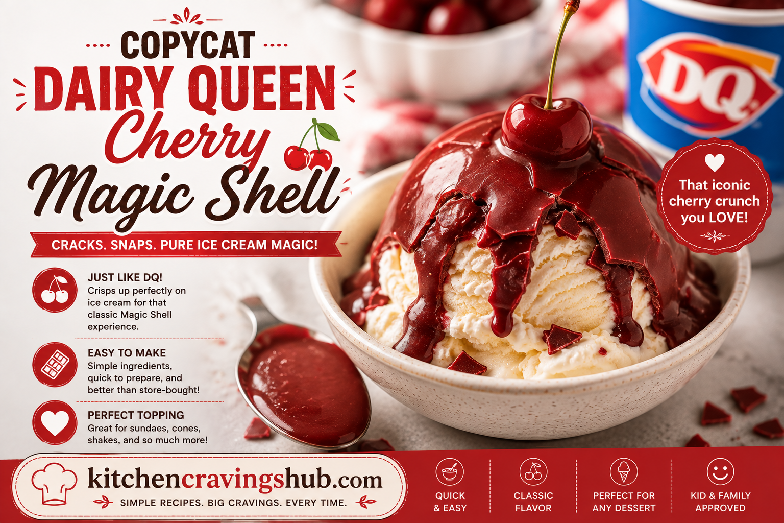 Copycat Dairy Queen Cherry Magic Shell
